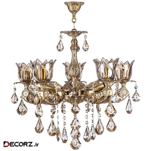 لوستر 10 شعله چشمه نور کد C2125/5+5