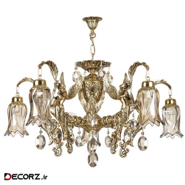 لوستر 10 شعله چشمه نور کد C2135/5+5-B لوستر 10 شعله چشمه نور کد C2135/5+5-B