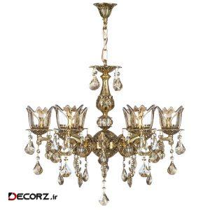 لوستر ۱۲ شعله چشمه نور مدل C2972/6+6-B