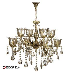 لوستر ۱۲ شعله چشمه نور کد C2970-4-B