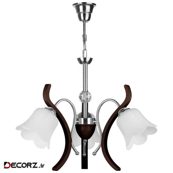 لوستر 3 شعله چشمه نور کد 888/3 لوستر 3 شعله چشمه نور کد 888/3