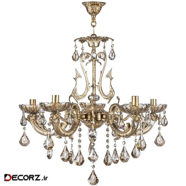 لوستر 5 شعله چشمه نور کد C2137/5 لوستر 5 شعله چشمه نور کد C2137/5