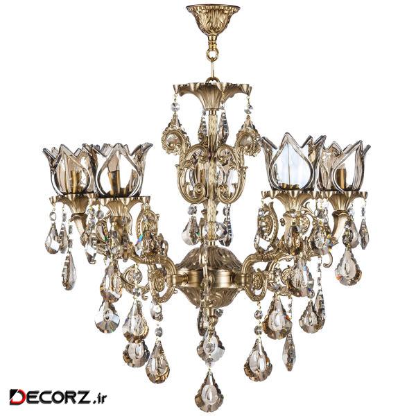 لوستر 5 شعله چشمه نور کد C2139/5 لوستر 5 شعله چشمه نور کد C2139/5