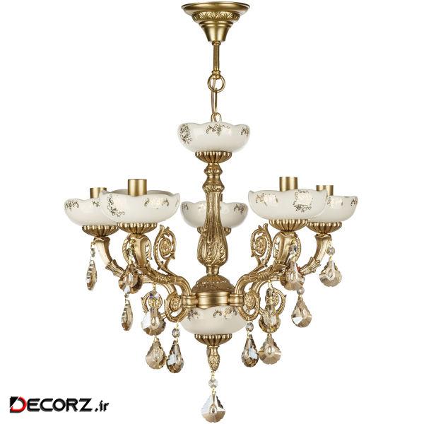 لوستر 5 شعله چشمه نور کد C2968/5
