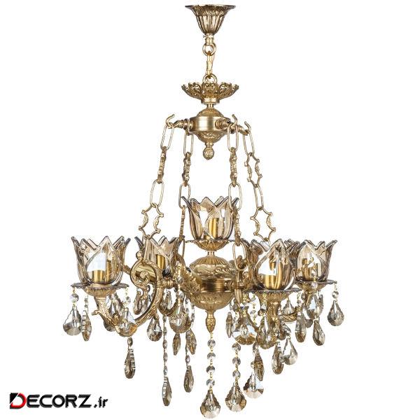 لوستر 9 شعله چشمه نور مدل C2973/4+5-A
