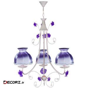 لوستر۳ شعله چشمه نور مدل A2211/3-PUR