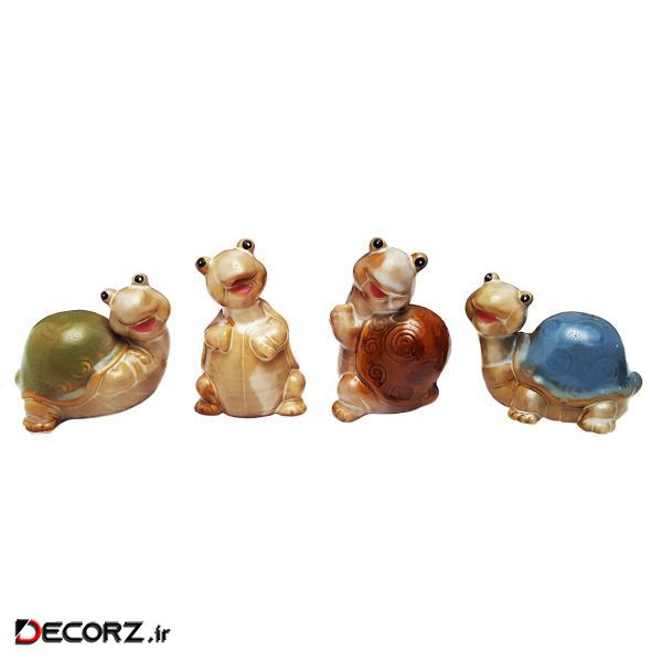 مجسمه طرح لاک پشت مدل Mhr-36 مجموعه 4 عددی