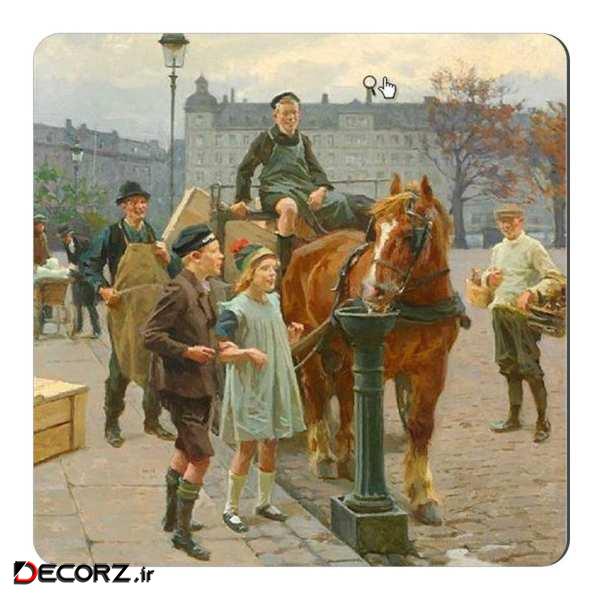      مگنت طرح منظره شهر کلاسیک روستایی کد wmg2294