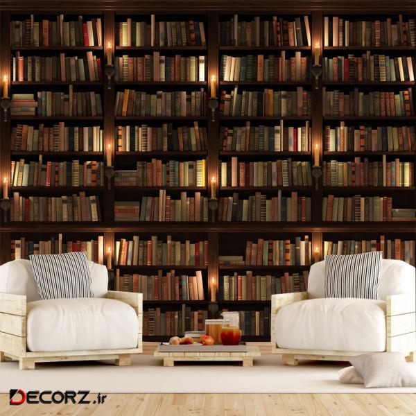 پوستر دیواری طرح کتابخانه کد FOTOZ 46