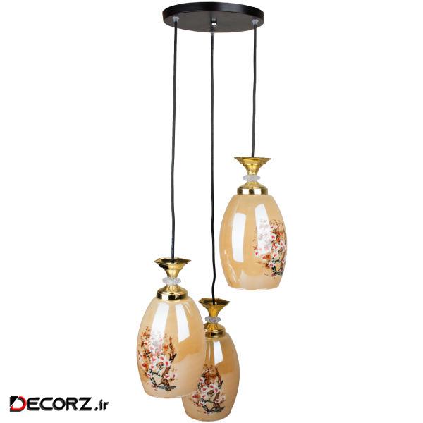 چراغ آویز طرح گل عسلی کد 2 چراغ آویز طرح گل عسلی کد 2