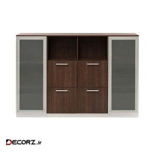 کمد اداری فرآذین مدل FED-SP7-01 بلوطی تیره