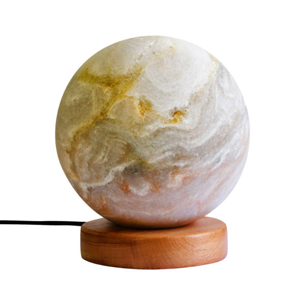 چراغ خواب سنگ نمک طرح گوی مدل RoGmid27 چراغ خواب سنگ نمک طرح گوی مدل RoGmid27