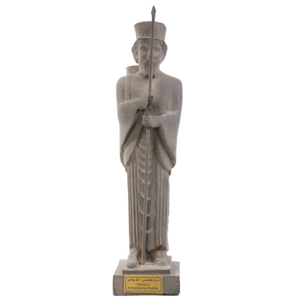مجسمه تندیس و پیکره شهریار مدل سرباز نیزه دار پارسی کد MO1670 سایز متوسط مجسمه تندیس و پیکره شهریار مدل سرباز نیزه دار پارسی کد MO1670 سایز متوسط