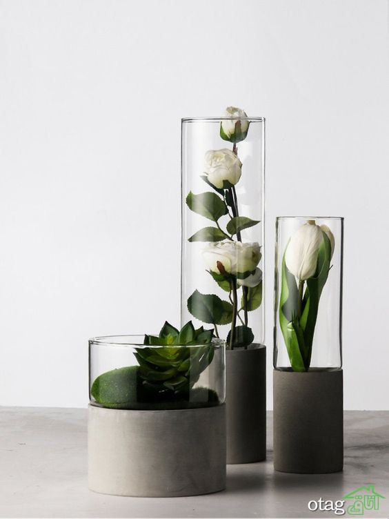 گلدان شیشه ای جدید و زیبا مخصوص تغییر دکوراسیون خانه