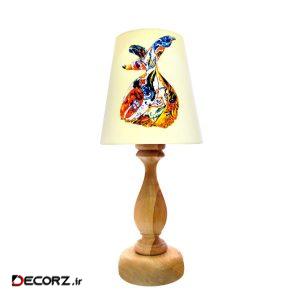 آباژور رومیزی برگ صدق طرح رقص سماع کد AB29