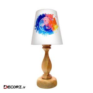 آباژور رومیزی برگ صدق طرح یین و یانگ کد AB20
