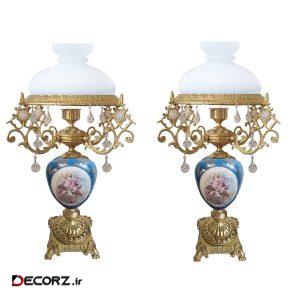 آباژور رومیزی پاتریس کلاسیک کد pat-294 بسته ۲ عددی