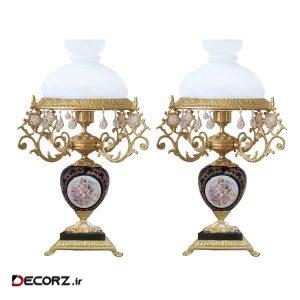 آباژور رومیزی پاتریس کلاسیک کد pat-390 بسته ۲ عددی