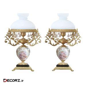 آباژور رومیزی پاتریس کلاسیک کد pat-392 بسته ۲ عددی