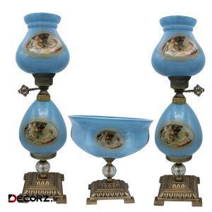 آباژور رومیزی کد T237 بسته ۲ عددی به همراه میوه خوری