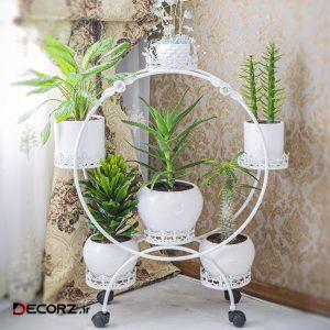 استند گلدان مدل حلقه چرخدار