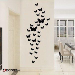 استیکر دیواری آتریکس مدل شاپرک کد  ST11 بسته ۳۰ عددی