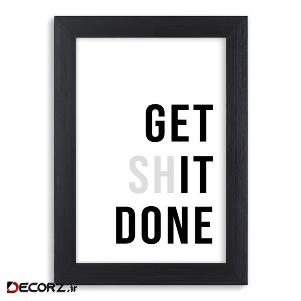 تابلو آرتی فریم - Get It Done مدل F060B