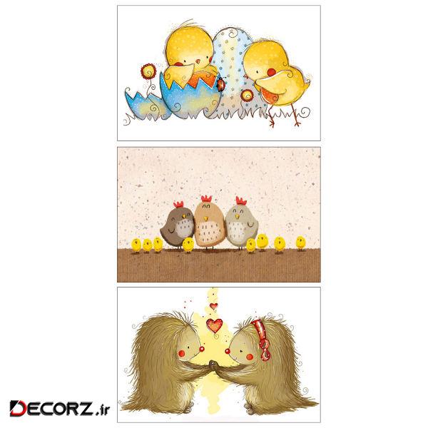 تابلو جوجه 10×15مجموعه 3 عددی