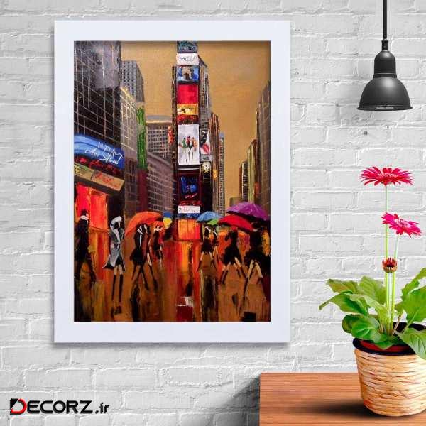 تابلو گالری استاربوی طرح باران و شهر مدل هنری KL139 تابلو گالری استاربوی طرح باران و شهر مدل هنری KL139