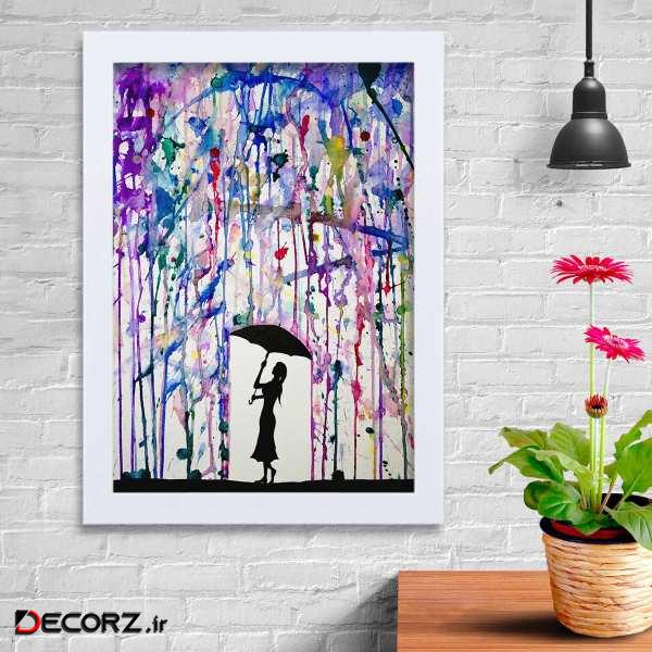 تابلو گالری استاربوی طرح دخترانه و چتر مدل هنری KL85 تابلو گالری استاربوی طرح دخترانه و چتر مدل هنری KL85