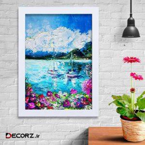 تابلو   گالری استاربوی طرح ساحل و دریا مدل هنری KL201