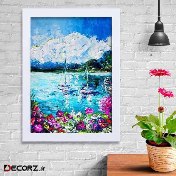 تابلو   گالری استاربوی طرح ساحل و دریا مدل هنری KL201