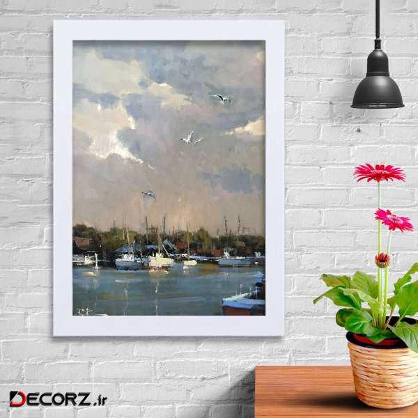 تابلو   گالری استاربوی طرح ساحل و دریا مدل هنری KL204