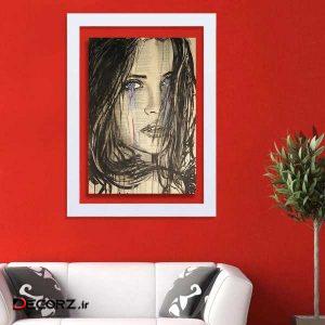 تابلو گالری استاربوی طرح پرتره دختر مدل هنری HL263