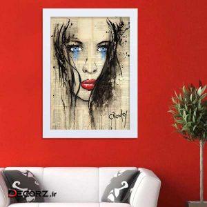 تابلو گالری استاربوی طرح پرتره دختر مدل هنری HL265
