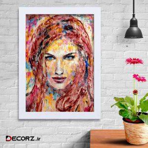 تابلو   گالری استاربوی طرح پرتره دختر مدل هنری KL154