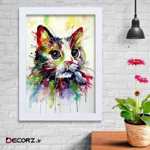 تابلو   گالری استاربوی طرح گربه مدل هنری KL148