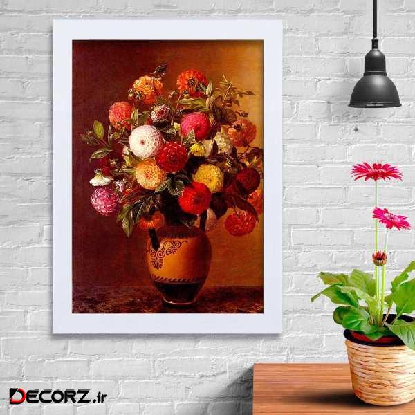 تابلو   گالری استاربوی طرح گل مدل هنری KL95