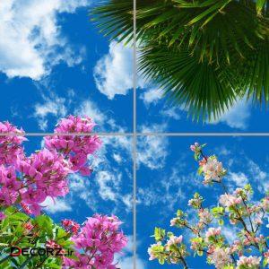 تایل سقفی آسمان مجازی مدل AY22013 سایز ۶۰*۶۰ مجموعه چهار عددی