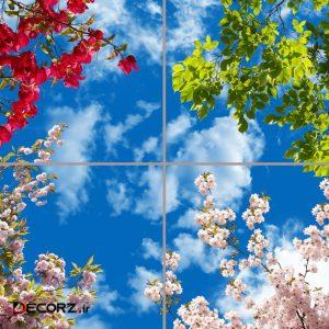 تایل سقفی استیکر مدل AZ001 سایز ۶۰*۶۰ بسته چهار عددی