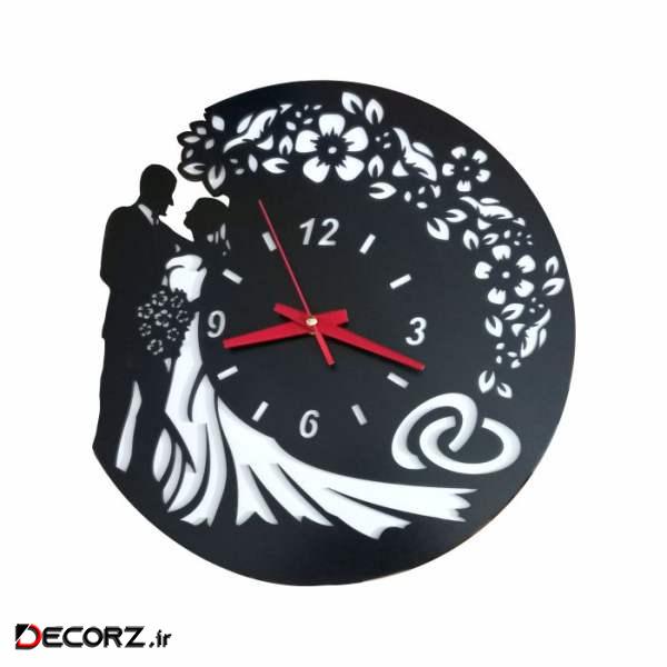 ساعت دیواری مدل عروس و داماد کد0148
