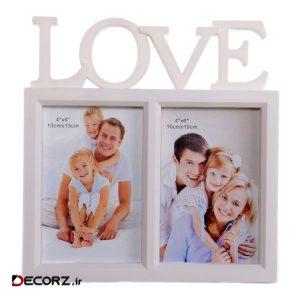 قاب عکس طرح love کد ۲ سایز  ۱۰×۱۵ سانتی متر