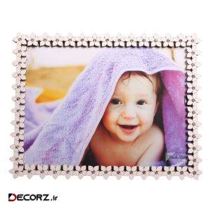 قاب عکس  طرح گل یاس کد ۶ سایز  ۱۰×۱۵ سانتی متر