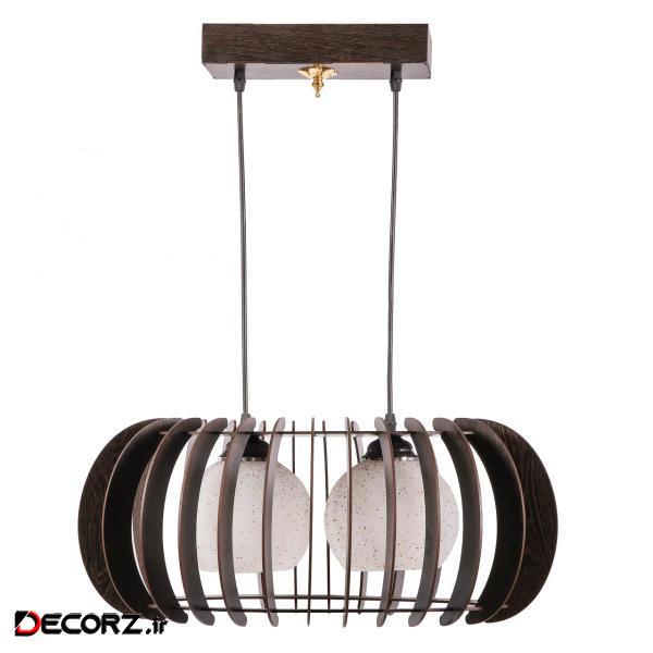 لوستر و چراغ آویز 2 شعله سهیل مدل تاور بیضی لوستر و چراغ آویز 2 شعله سهیل مدل تاور بیضی