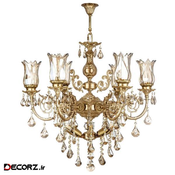 لوستر چشمه نور 12شعله کد C2931 لوستر چشمه نور 12شعله کد C2931
