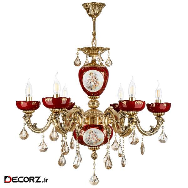 لوستر چشمه نور 6 شعله کد C2550/6-B-Z لوستر چشمه نور 6 شعله کد C2550/6-B-Z