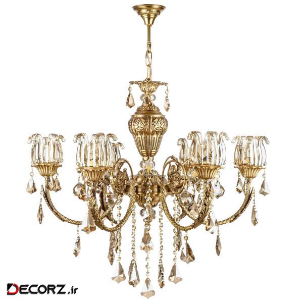 لوستر چشمه نور 6 شعله کد C2783/6-A لوستر چشمه نور 6 شعله کد C2783/6-A