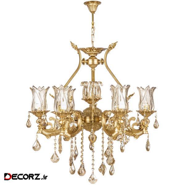 لوستر چشمه نور 7 شعله کد C2940/6+1 لوستر چشمه نور 7 شعله کد C2940/6+1