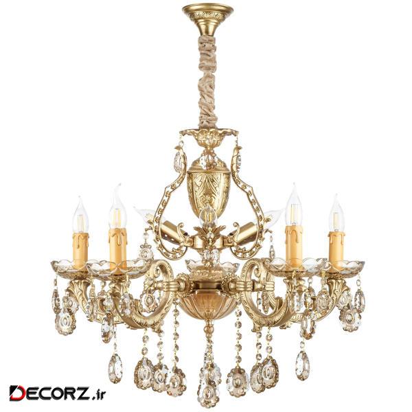 لوستر چشمه نور 8 شعله کد C2767/5+3-A لوستر چشمه نور 8 شعله کد C2767/5+3-A