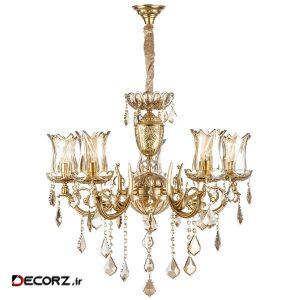 لوستر چشمه نور۵ شعله کد C2768/5-A